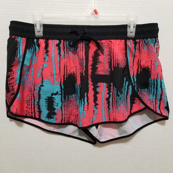 Fabletics shorts Large Carrie II Heat Wave Print Black athletic gym running - Picture 1 of 12